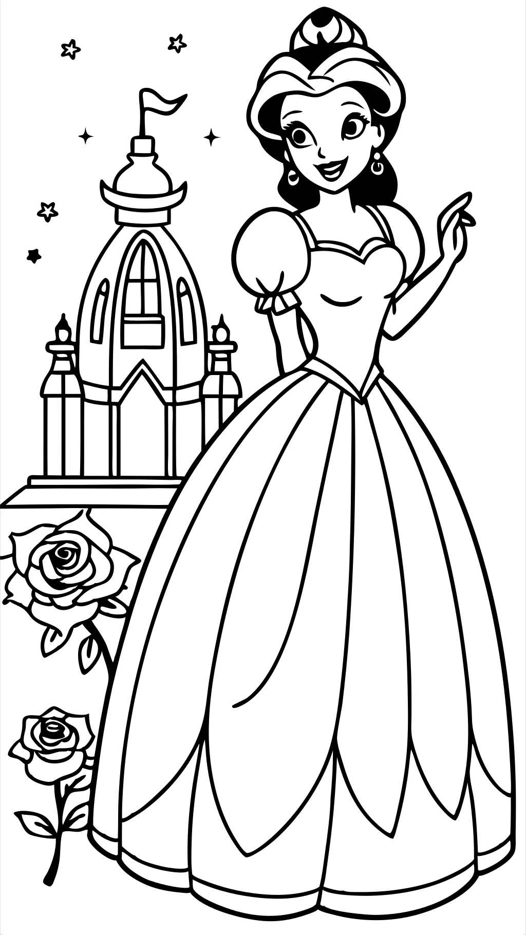 coloring pages of beauty and the beast